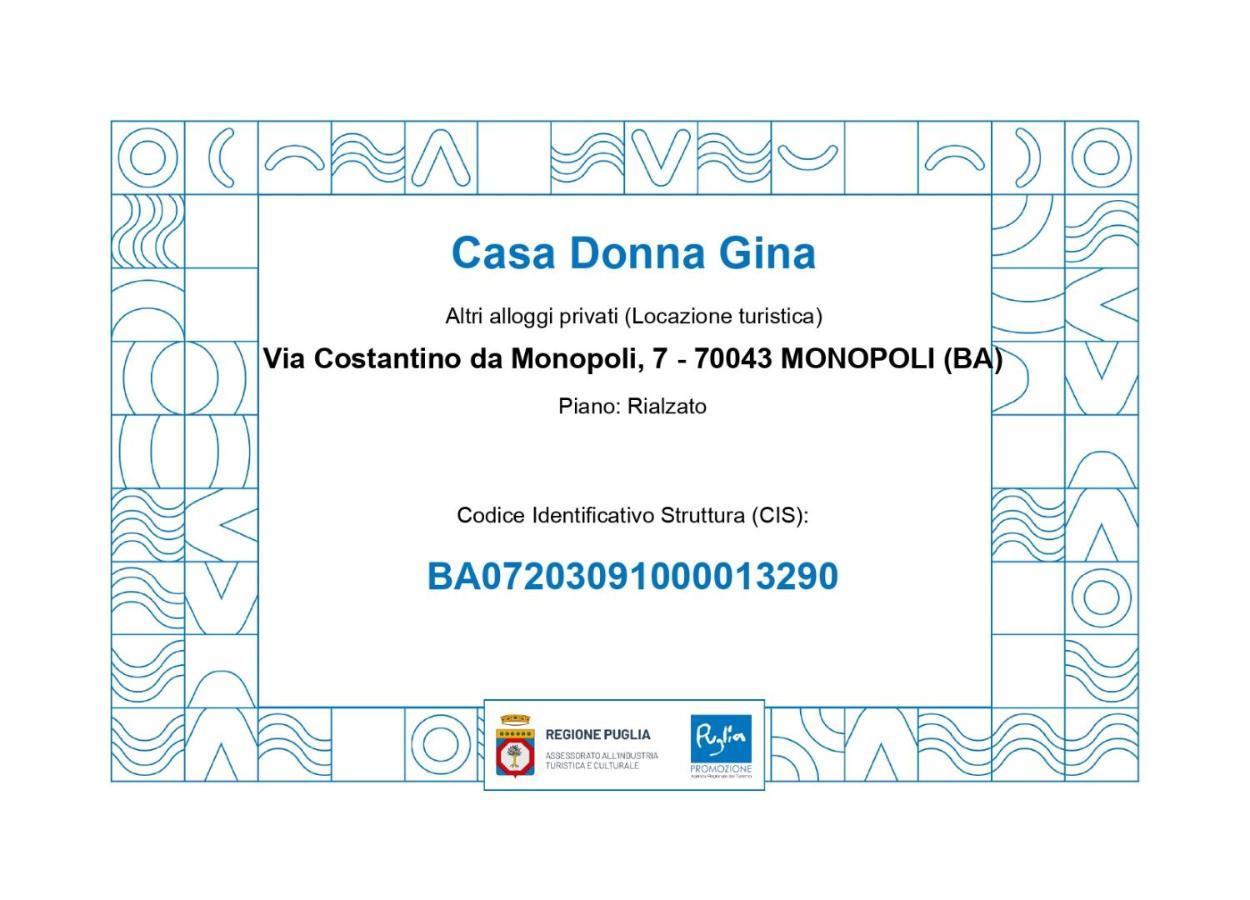 Casa Donna Gina - Puglia Mia Apartments Monopoli Exteriör bild